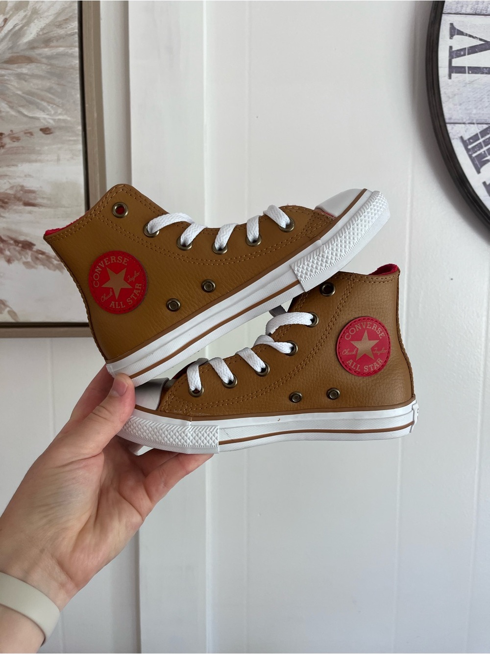 Converse Kids' Chuck Taylor All Star High Top Sneakers - Brown/Red